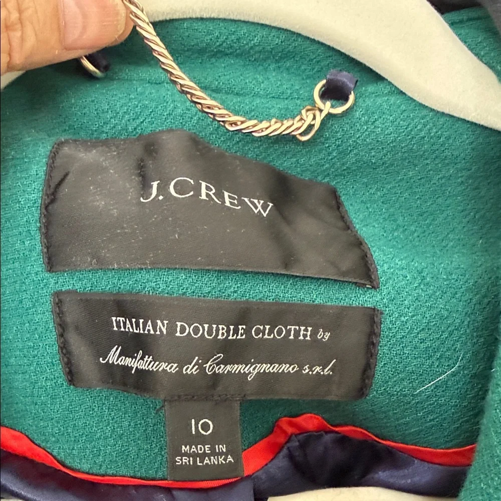 J. Crew Teal and Black Trench Coat - Picture 5 of 12